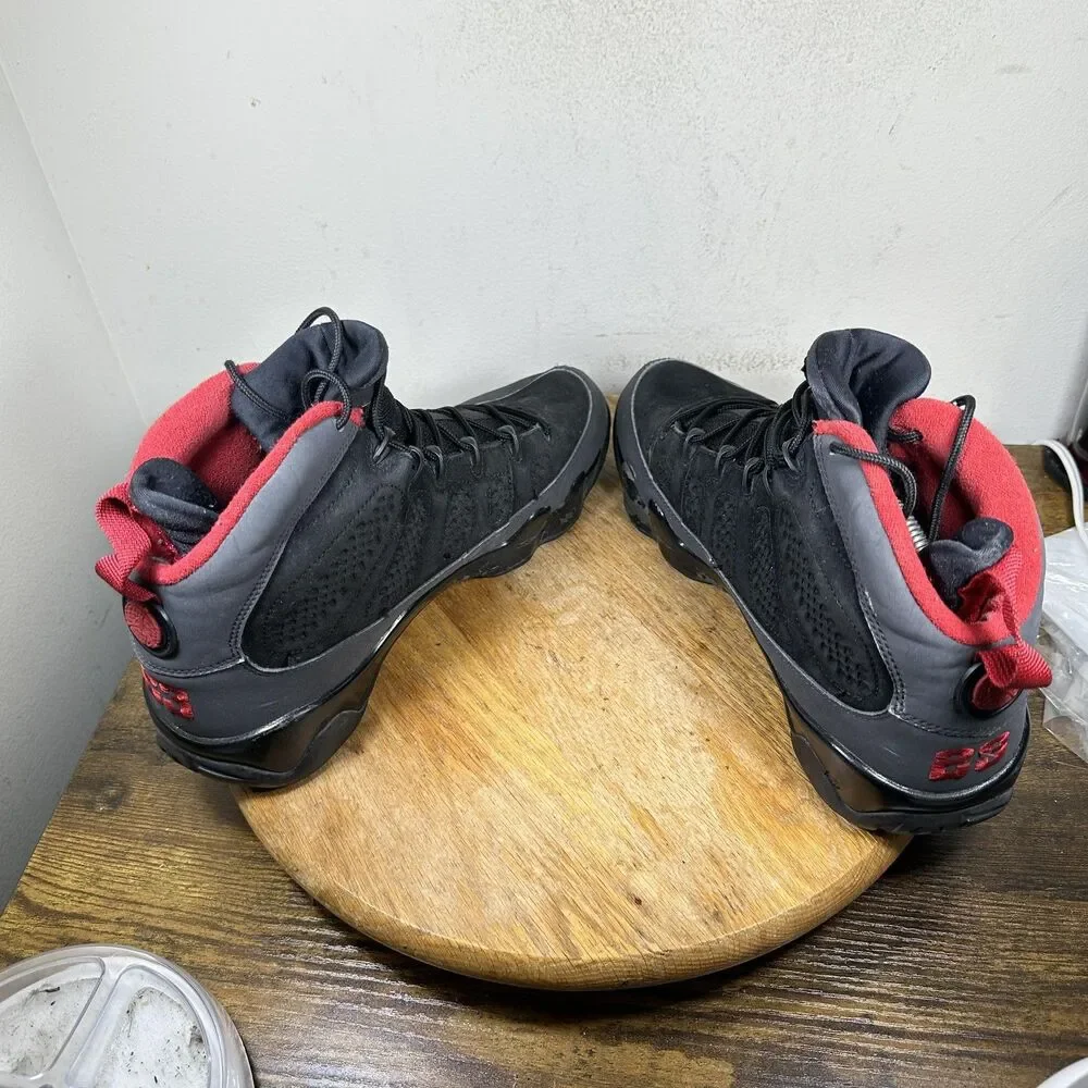 Jordan 9 Retro Charcoal Shoes Mens Size 10.5 Basketball Nubuck 302370-005